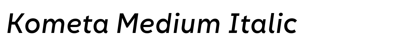Kometa Medium Italic
